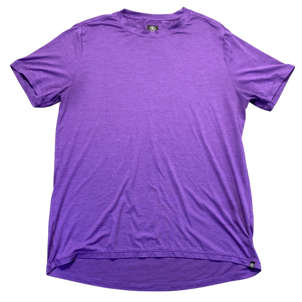 Backcountry Mens Purple Heather Short Sleeve Performance Tee Large